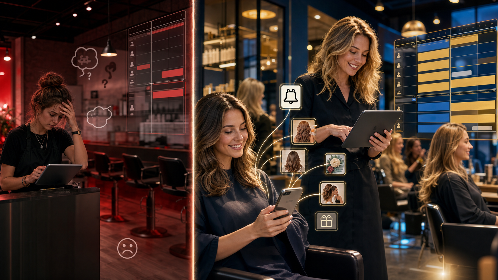 Salon de coiffure utilisant des rappels e-mail élégants et non intrusifs